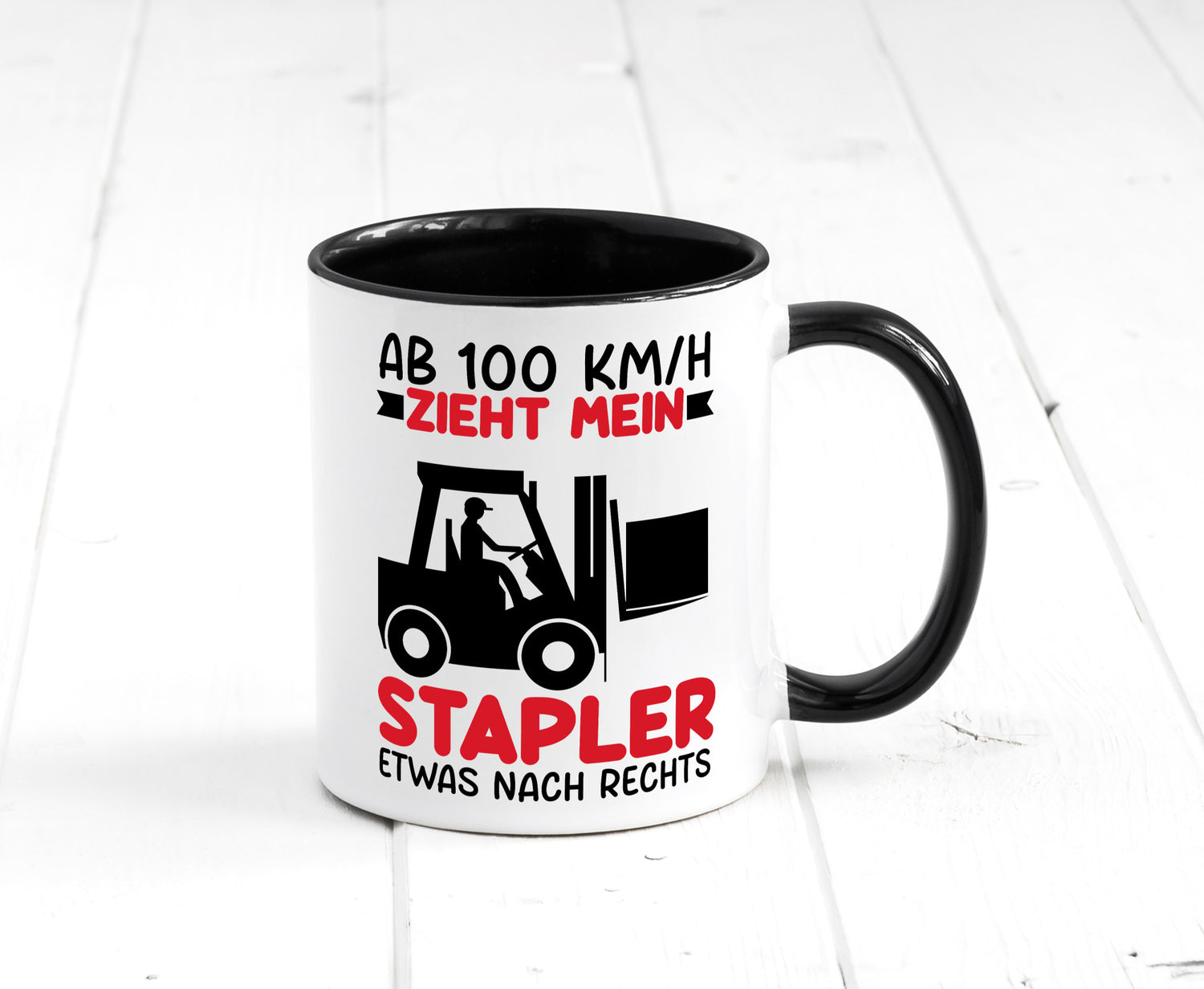 Stapler zieht nach Rechts | Staplerfahrer Arbeit Geschenkidee Kollegen Büro
