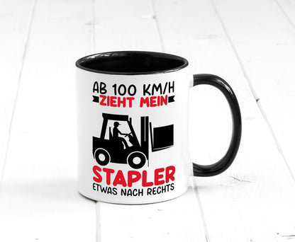 Stapler zieht nach Rechts | Staplerfahrer Arbeit Geschenkidee Kollegen Büro