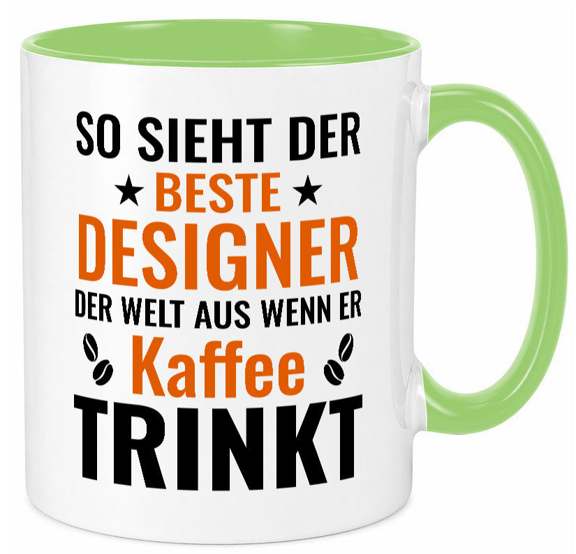 Kaffee trinkt: Designer Beruf | Mode Geschenkidee Arbeit Kollegen Büro Humor