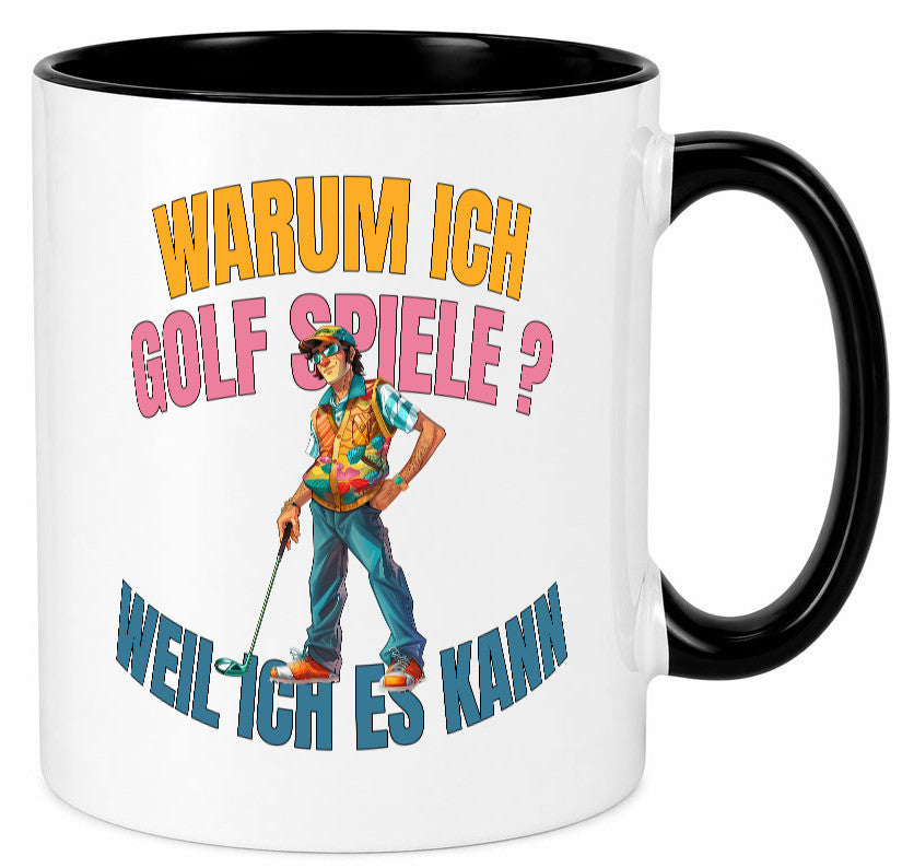 Der Golfspieler, Golfen, Freiheit beim Golfe, lustig Humor Geschenkidee Tasse