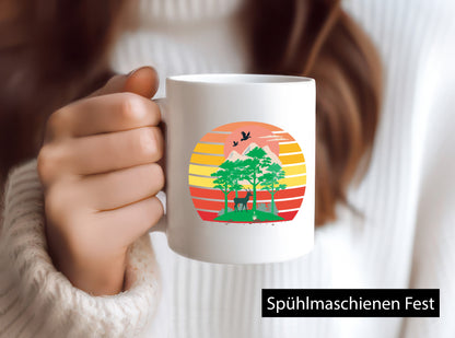 Waldlichtung | Outdoor Natur Bäume Retro v2 Humor Geschenkidee Tasse