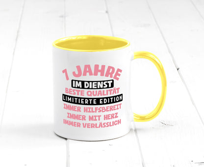 7 Jahre im Dienst | Jubiläum Arbeit v11 lustiger Spruch Geschenk Kollegen Büro