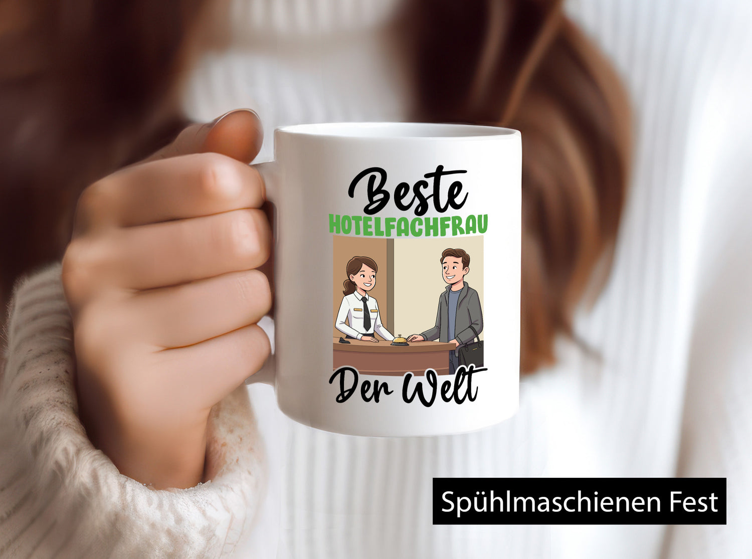 Beste Hotelfachfrau | Hotel v2 lustiger Spruch Geschenk Humor Geschenkidee Tasse