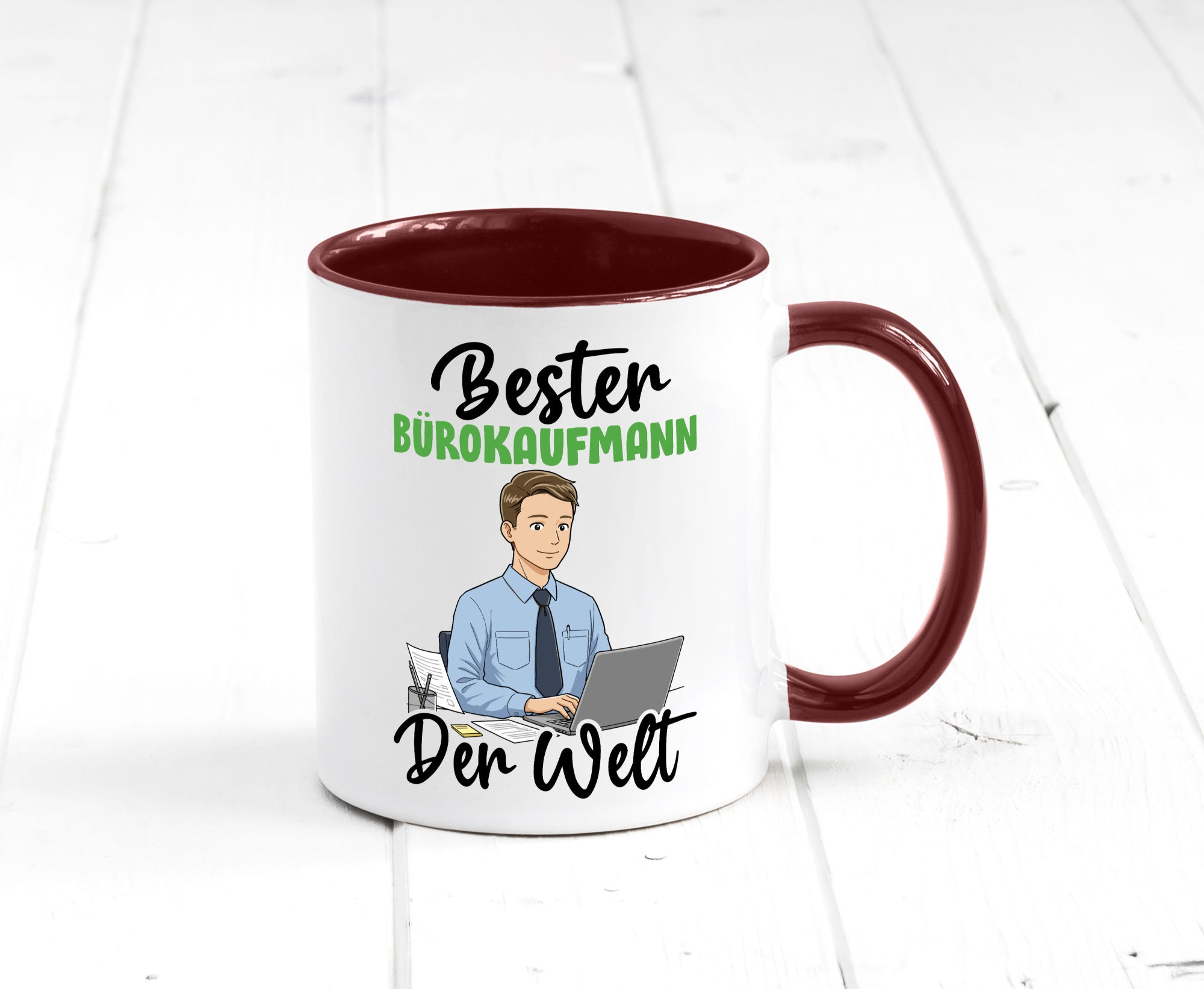 Bester Bürokaufmann | Kaufmann v2 lustig Arbeit Kollegen Büro Geschenk Tasse