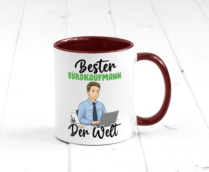 Bester Bürokaufmann | Kaufmann v2 lustig Arbeit Kollegen Büro Geschenk Tasse