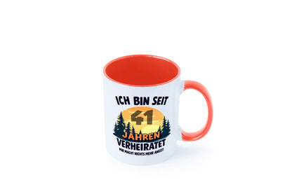 Ich bin Verheiratet | 41. Hochzeitstag Ehepaar v2 Geschenkidee Humor Tasse