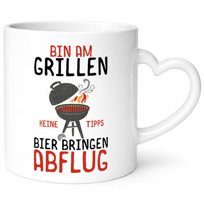 Bin am Grillen | Grillmeister Bierliebhaber BBQ Chef Geschenkidee Arbeit