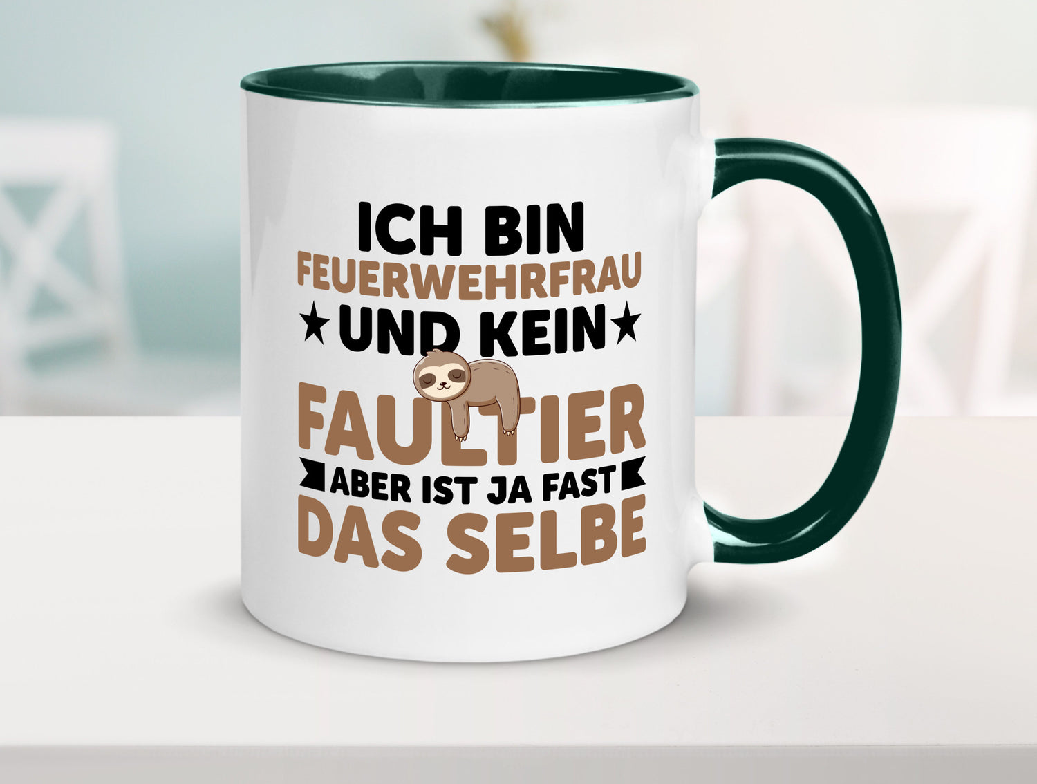 Ich bin kein Faultier: Feuerwehrfrau | Feuerwehr lustiger Spruch Geschenk