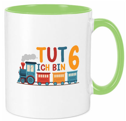 6. Geburtstag | 6 Jahre Eisenbahn Zug junge lustiger Spruch Geschenk Tasse