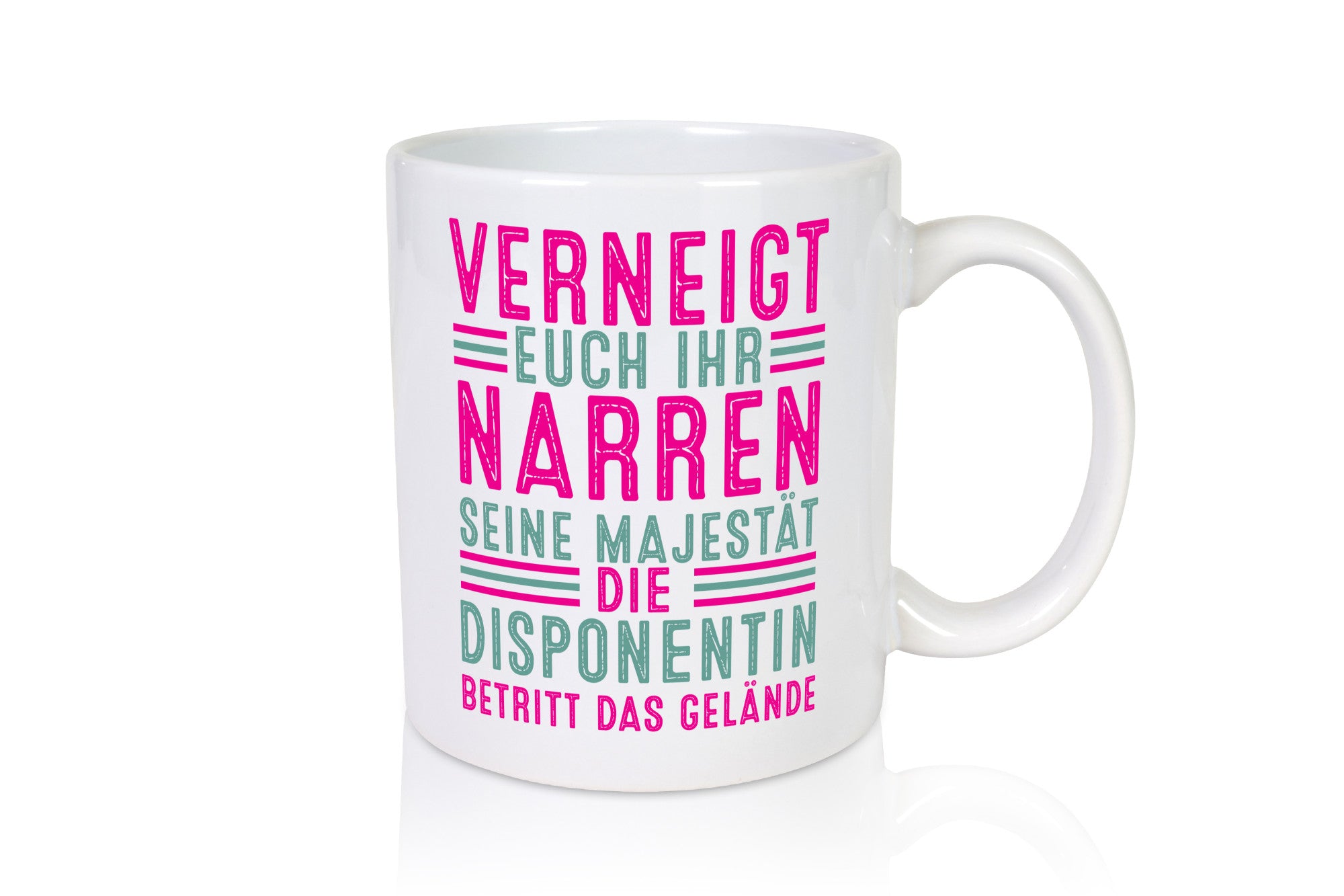 Verneigt euch: Disponentin | Zuteilerin v2 Humor Geschenkidee Tasse