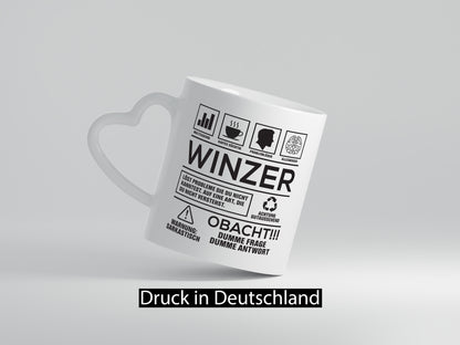 Achtung Probleme Winzer | Weinbauer Wein Geschenkidee Humor Tasse