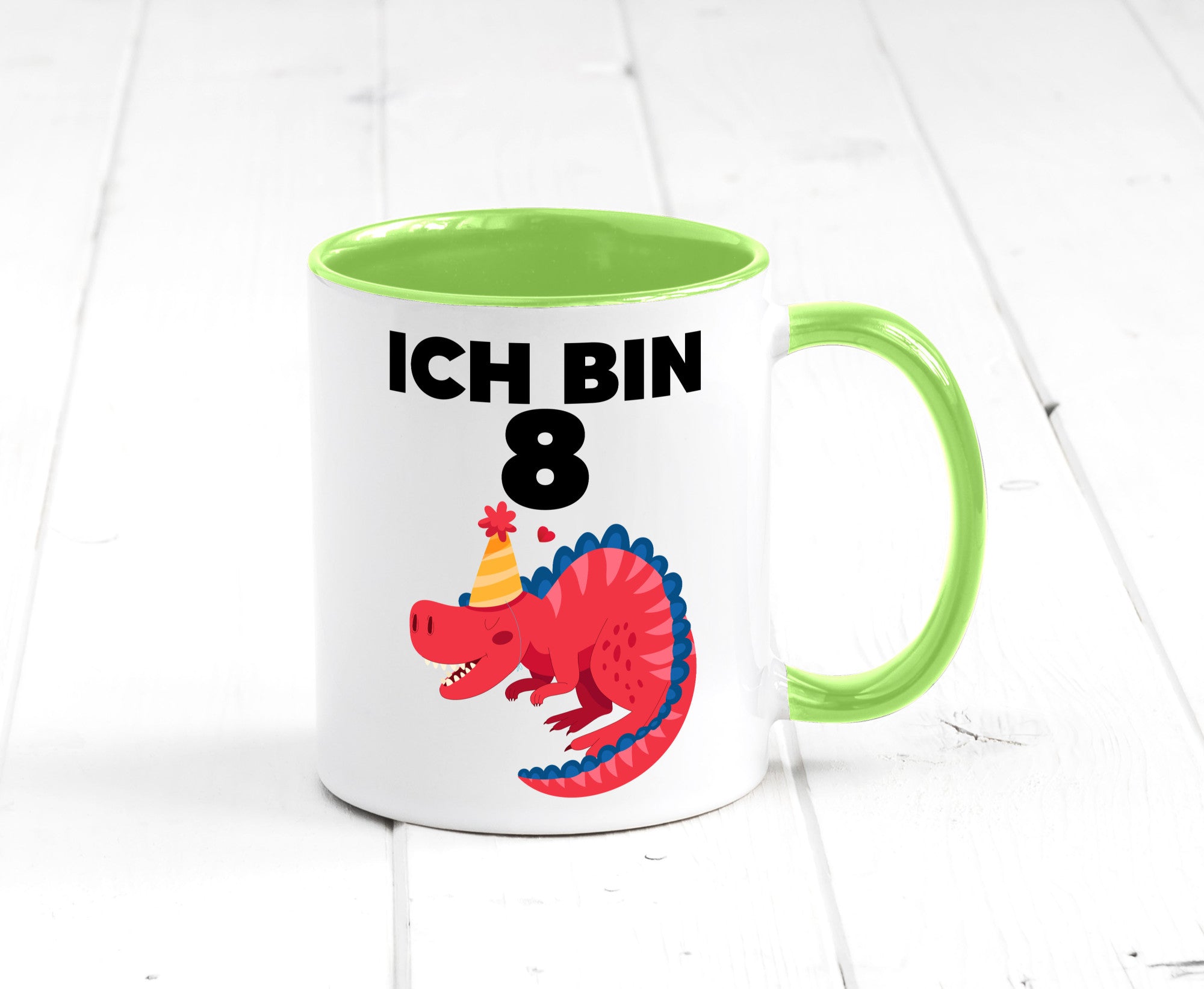 8. Geburtstag | Dino Dinosaurier 8 Jahre lustig Geschenkidee Geschenk Tasse