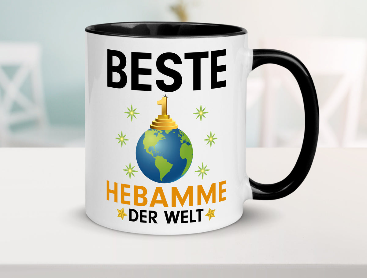 Welt Beste Hebamme | Geburtshilfe Geschenk Humor Geschenkidee lustiger Spruch Tasse