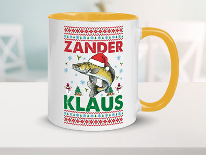 Zander Klaus | Ugly Christmas Angler Angeln v2 Geschenk Humor Geschenkidee Tasse
