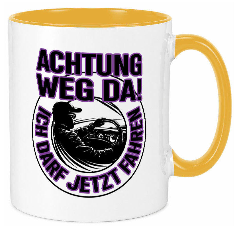 Achtung weg da ich darf jetzt Fahren | Führerschein lustig Humor Geschenkidee