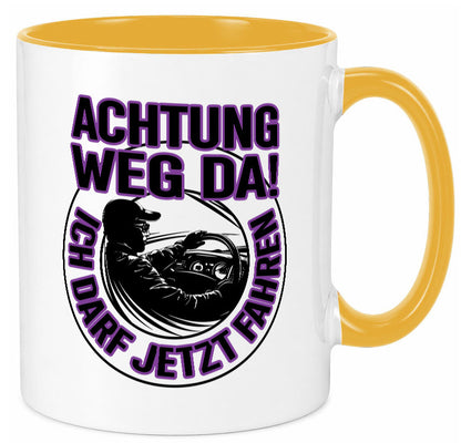 Achtung weg da ich darf jetzt Fahren | Führerschein lustig Humor Geschenkidee