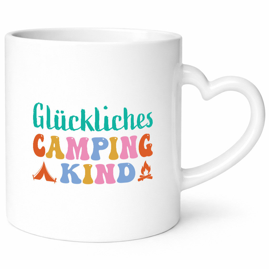 Glückliches | Camping Kind lustiger Spruch Geschenk Humor Geschenkidee Tasse