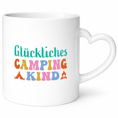 Glückliches | Camping Kind lustiger Spruch Geschenk Humor Geschenkidee Tasse