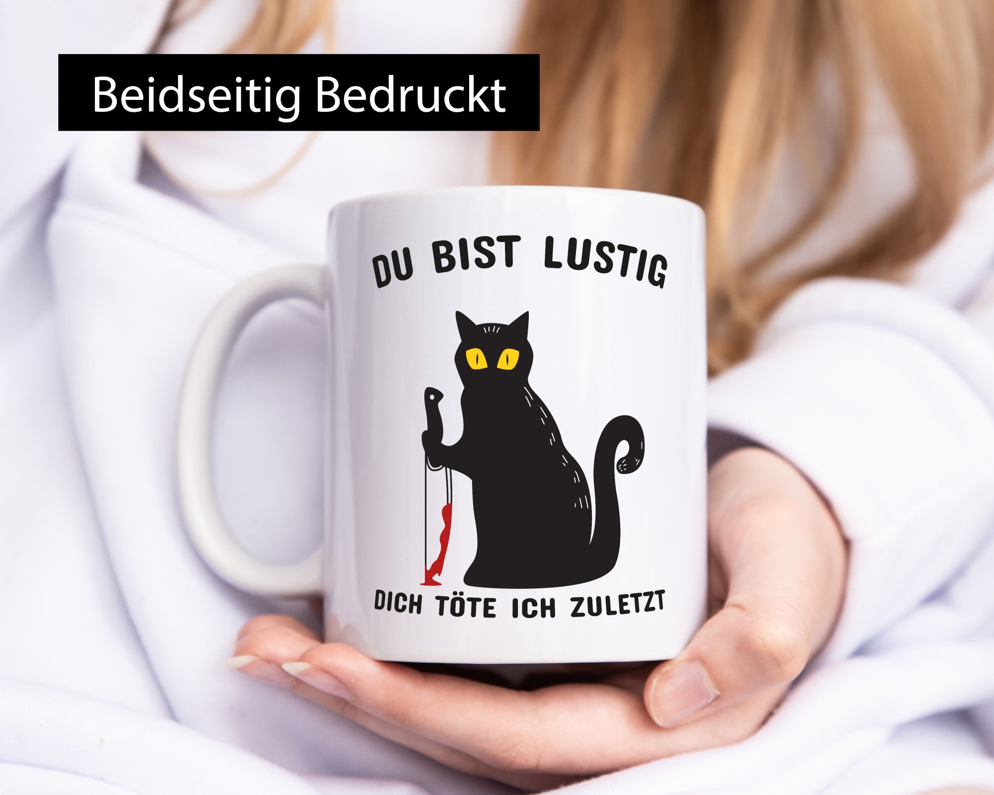 Du bist lustig | Spruch Tasse schwarzer Humor Geschenk Geschenkidee lustiger