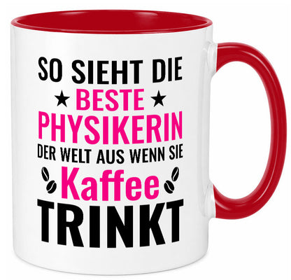 Kaffee trinkt: Physikerin | Physik Geschenk Humor Geschenkidee lustiger Spruch