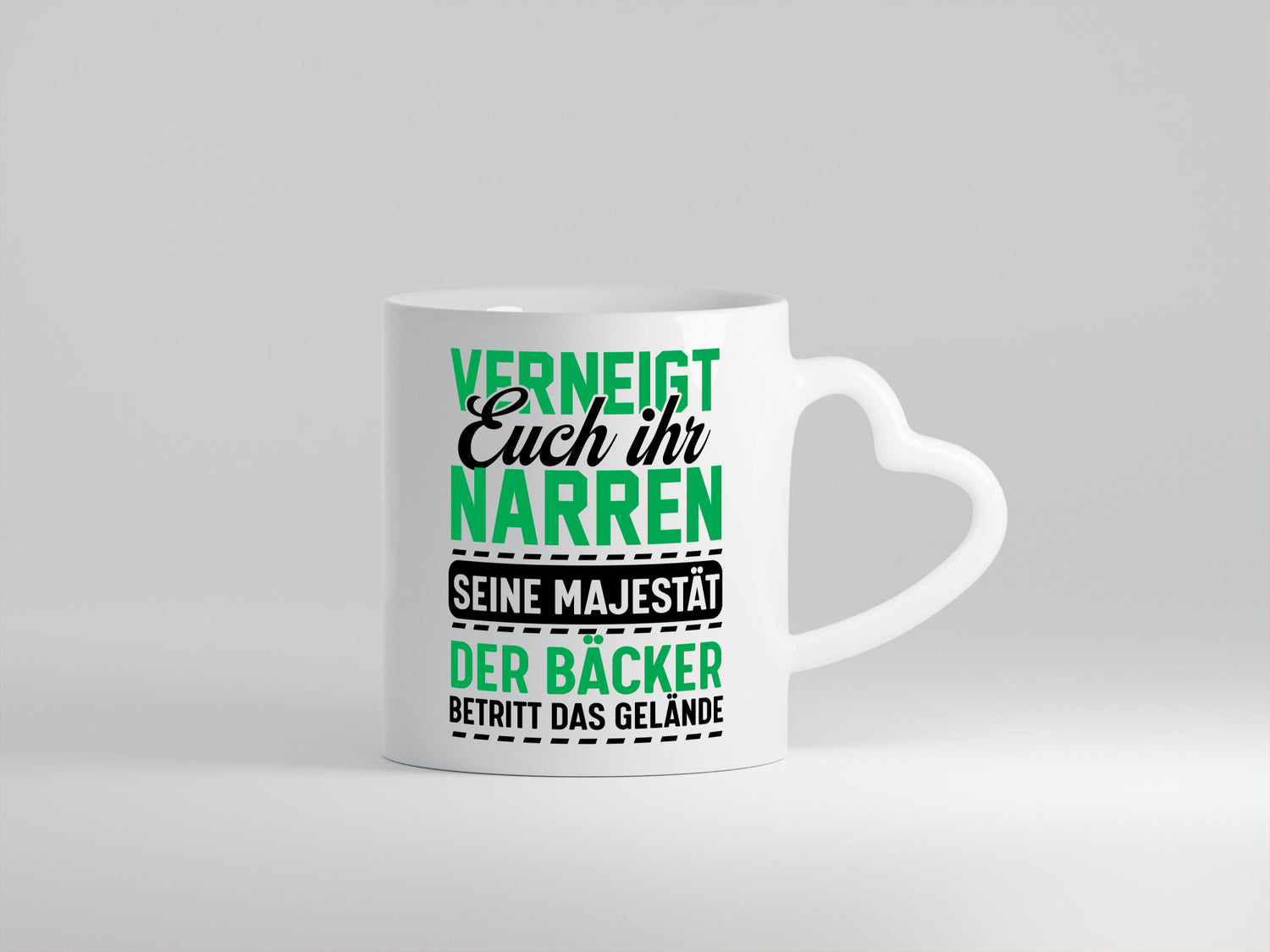 Der Bäcker betritt den Raum | Verneigt euch meister Humor Geschenkidee Tasse