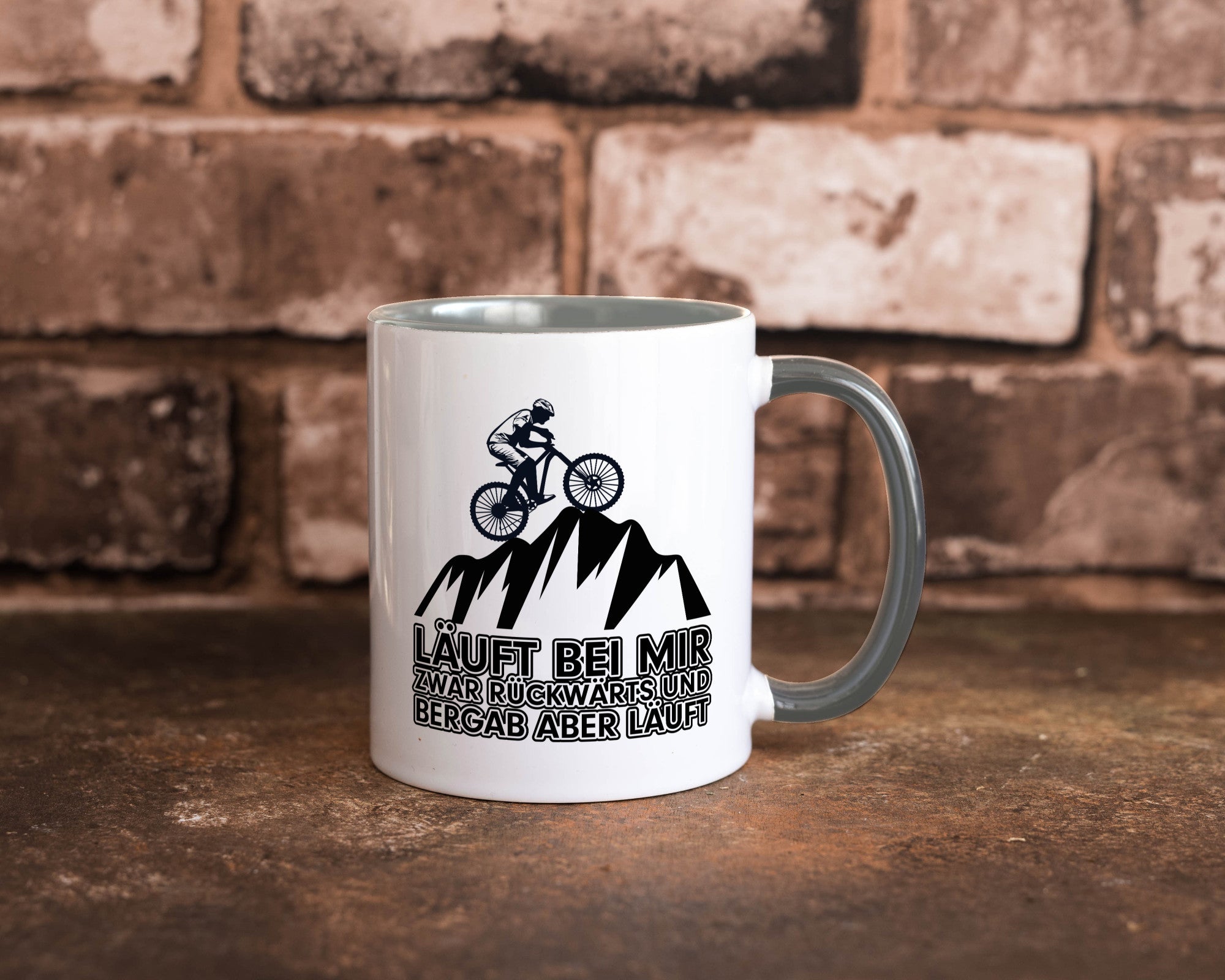 Läuft bei mir | Pechvogel Tasse Radfahrer Statement Humor Geschenkidee