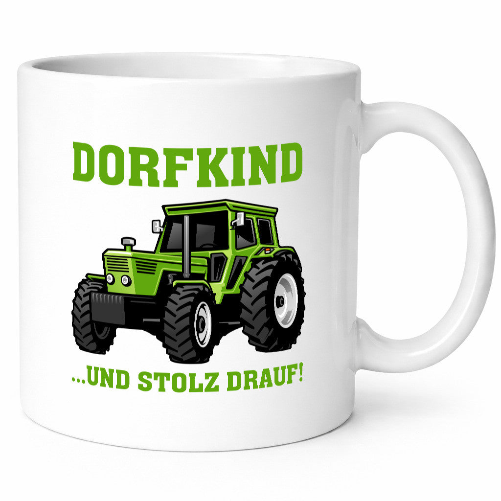 Dorfkind und stolz drauf | Traktor Tasse Bauernschaft lustig Humor Geschenkidee