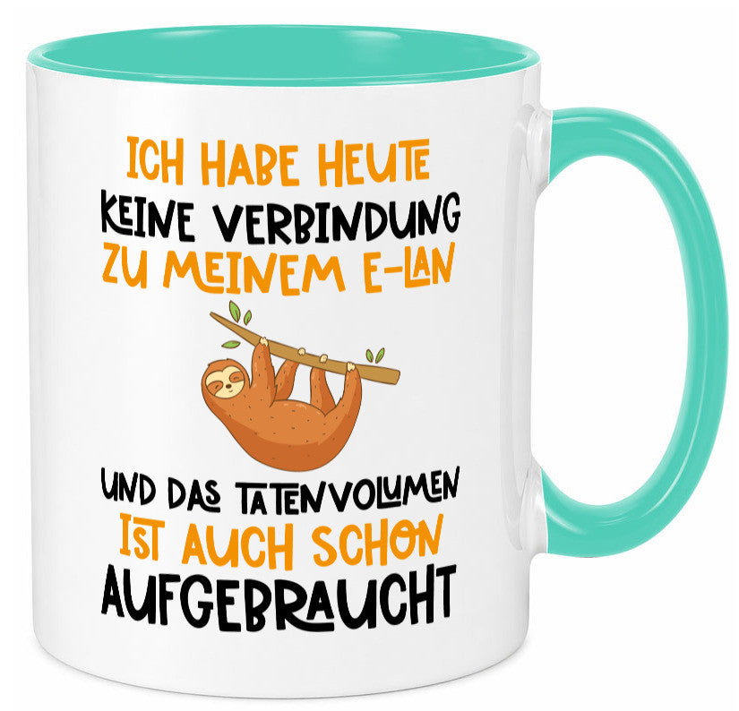 Tatenvolumen aufgebraucht | Spruch Humor Faultier Tierliebhaber Geschenkidee