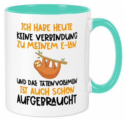 Tatenvolumen aufgebraucht | Spruch Humor Faultier Tierliebhaber Geschenkidee
