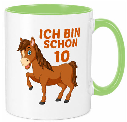 10. Geburtstag | Ich bin schon 10 Pferde Pony lustig Geschenkidee Geschenk Tasse