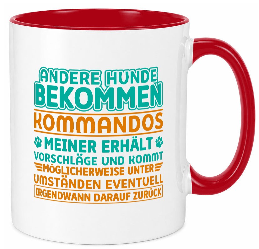Hunde Training | Hundebesitzer Tasse Hundekommando vl10 Geschenk Tierliebhaber