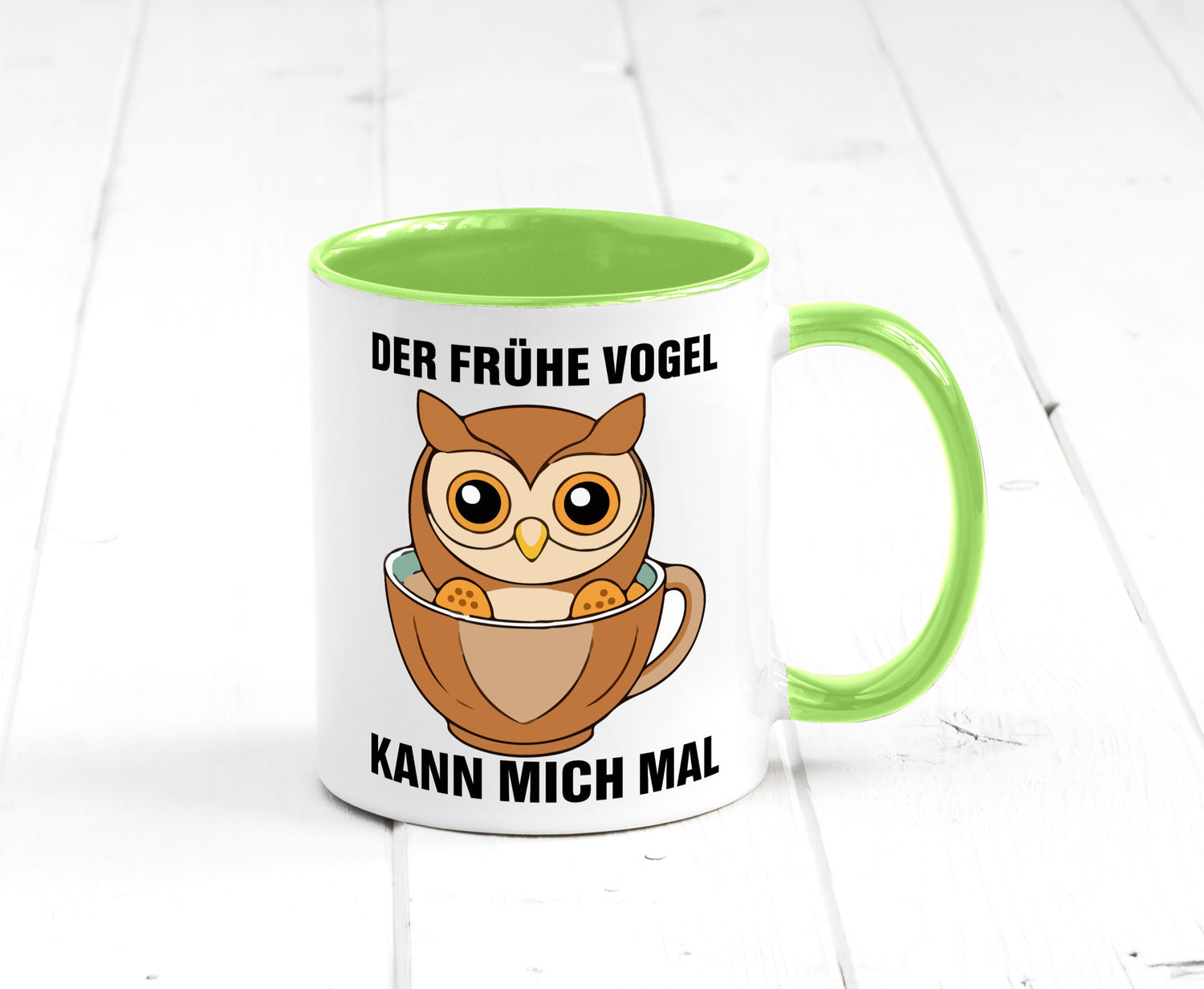 Der frühe Vogel kann mich mal | Eule Morgenmuffel v2 lustiger Spruch Geschenk