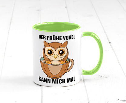 Der frühe Vogel kann mich mal | Eule Morgenmuffel v2 lustiger Spruch Geschenk
