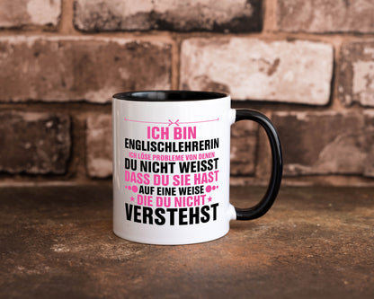 Löse Probleme: Englischlehrerin | Englisch Lehrerin Geschenk Humor Geschenkidee Tasse