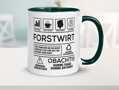 Achtung Probleme Forstwirt | Waldarbeiter lustig Arbeit Kollegen Büro Geschenk