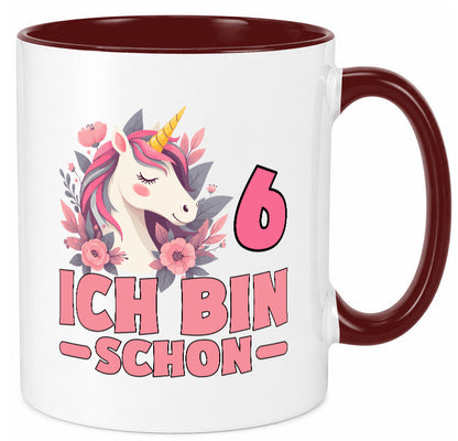 6. Geburtstag | 6 Jahre Einhorn bin schon Mädchen Geschenk Geschenkidee