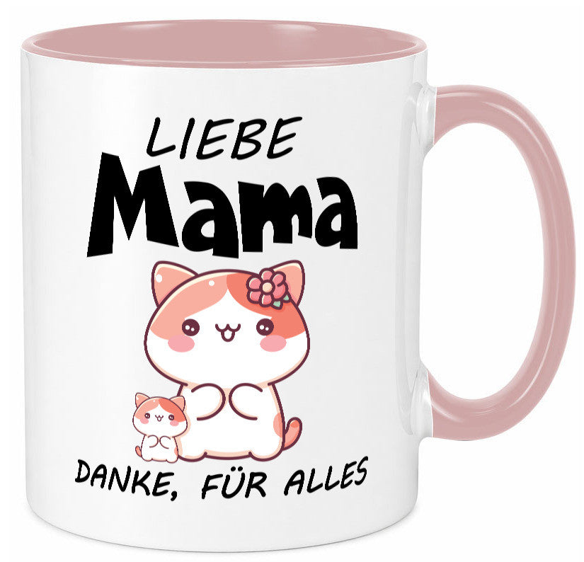 Liebe Mama Danke, für alles | Muttertag Beste Geschenk Familie Geschenkidee Tasse