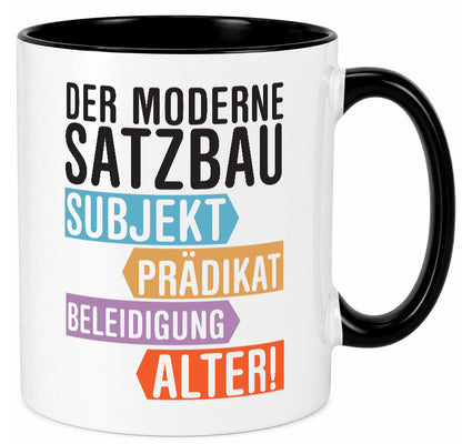 Moderner Satzbau | Lehrer Lehrerin Kollege lustig Arbeit Kollegen Büro Geschenk