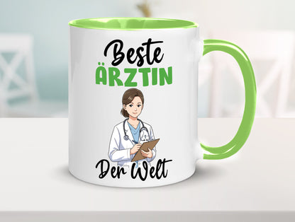Beste Ärztin | Medizin Doktorin Fachärztin v2 Humor Geschenkidee Tasse