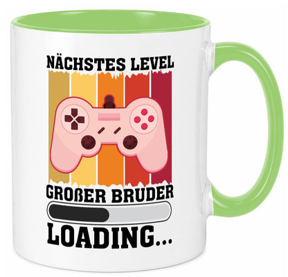 Nächstes Level | großer Bruder Geschwister Geschenkidee Humor Tasse
