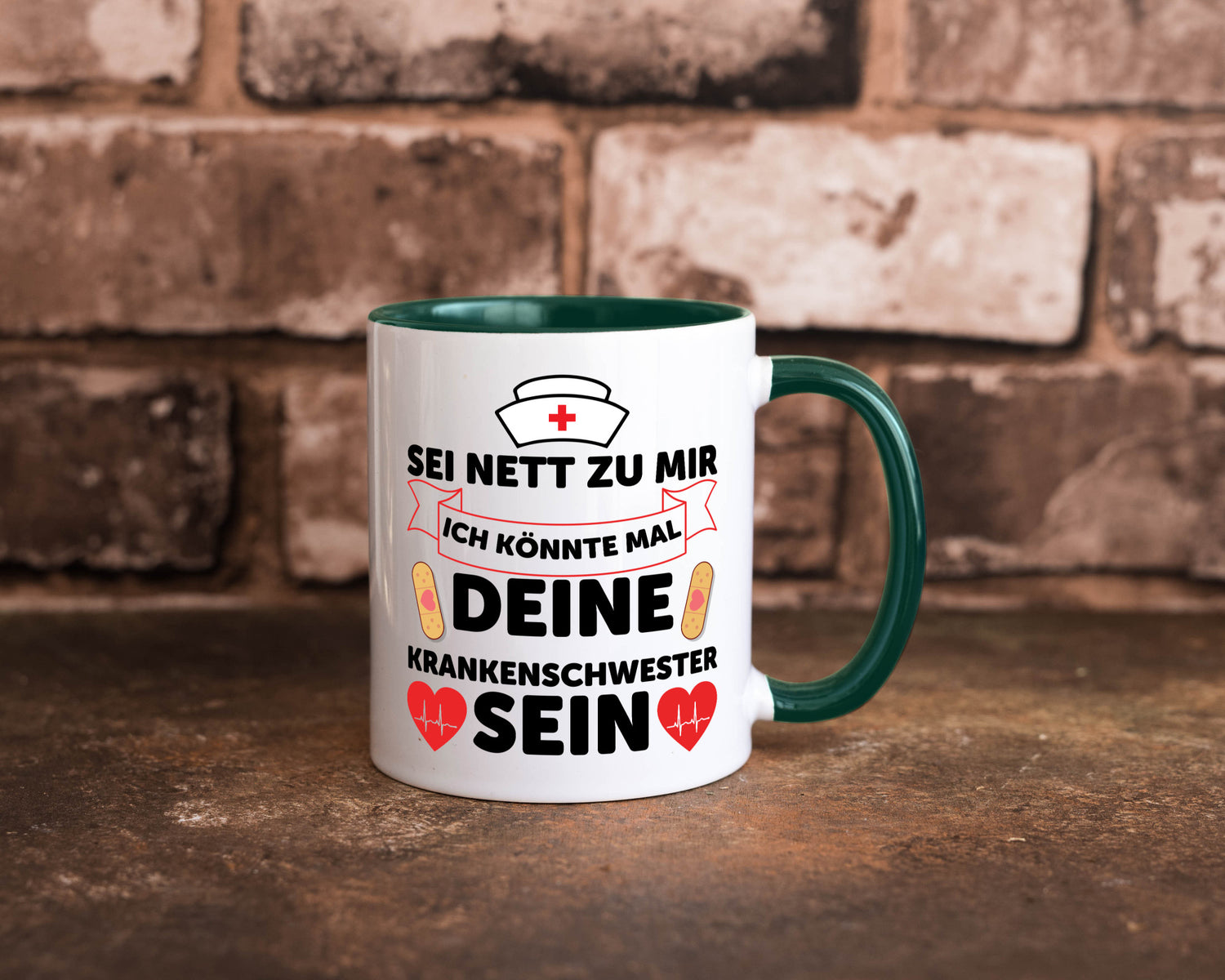 Ich könnte deine Krankenschwester sein | Pflegekraft Geschenkidee Humor Tasse