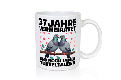 37 Jahre verheiratet | Turteltauben Ehe Ehepaar lustig Humor Geschenkidee