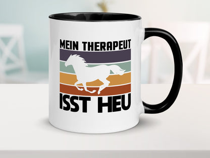 Mein Therapeut isst Heu | Pferd Pferdeliebhaber Humor Geschenkidee Tasse