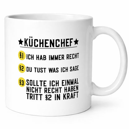 Küchenchef | Paragraphen Küchenregeln Koch Restaurant Geschenkidee Arbeit