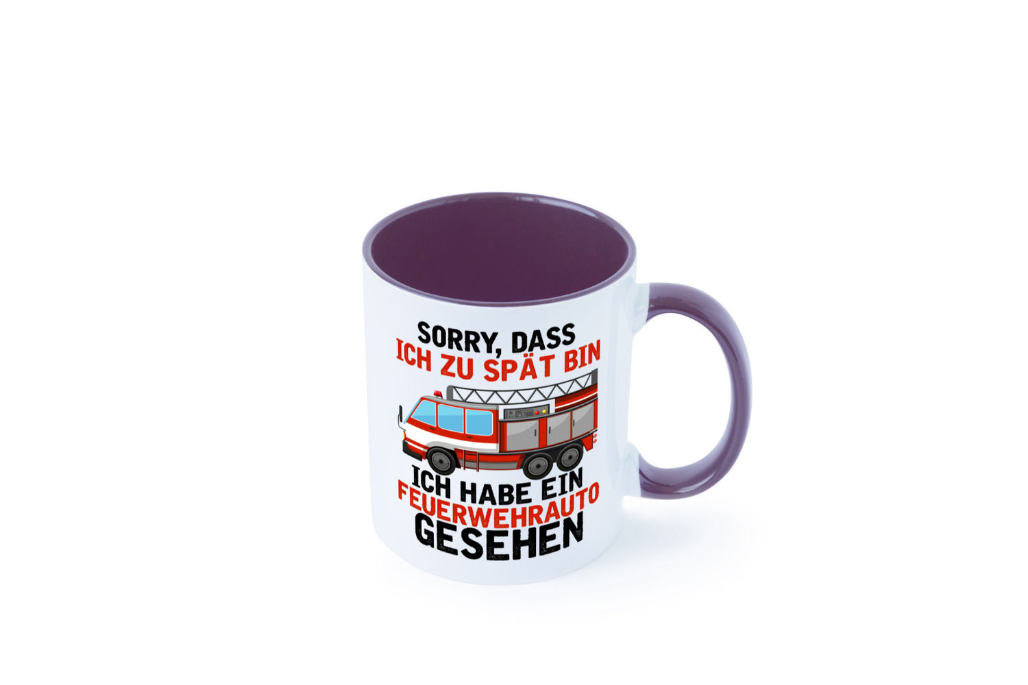 Ich hab ein feuerwehrauto gesehen | lustig Humor Geschenkidee Geschenk Tasse