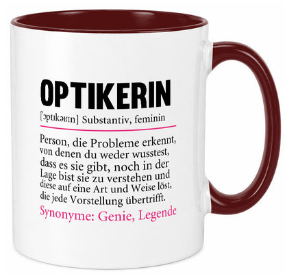 Optikerin | Spruch Humor Beruf Augenoptik Arbeit Kollegen Büro Geschenkidee