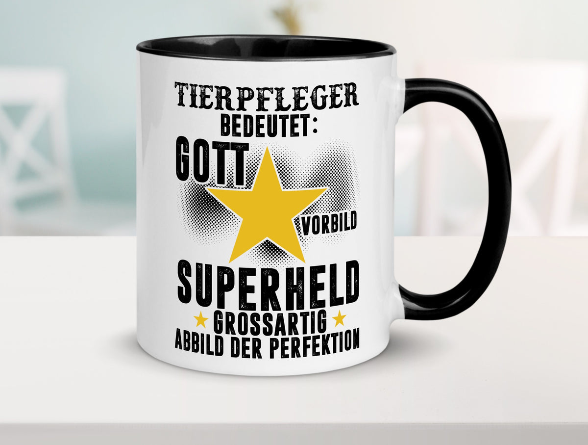 Bedeutung von Tierpfleger | Pflegeberuf Tierheim Humor Arbeit Kollegen Büro Tasse