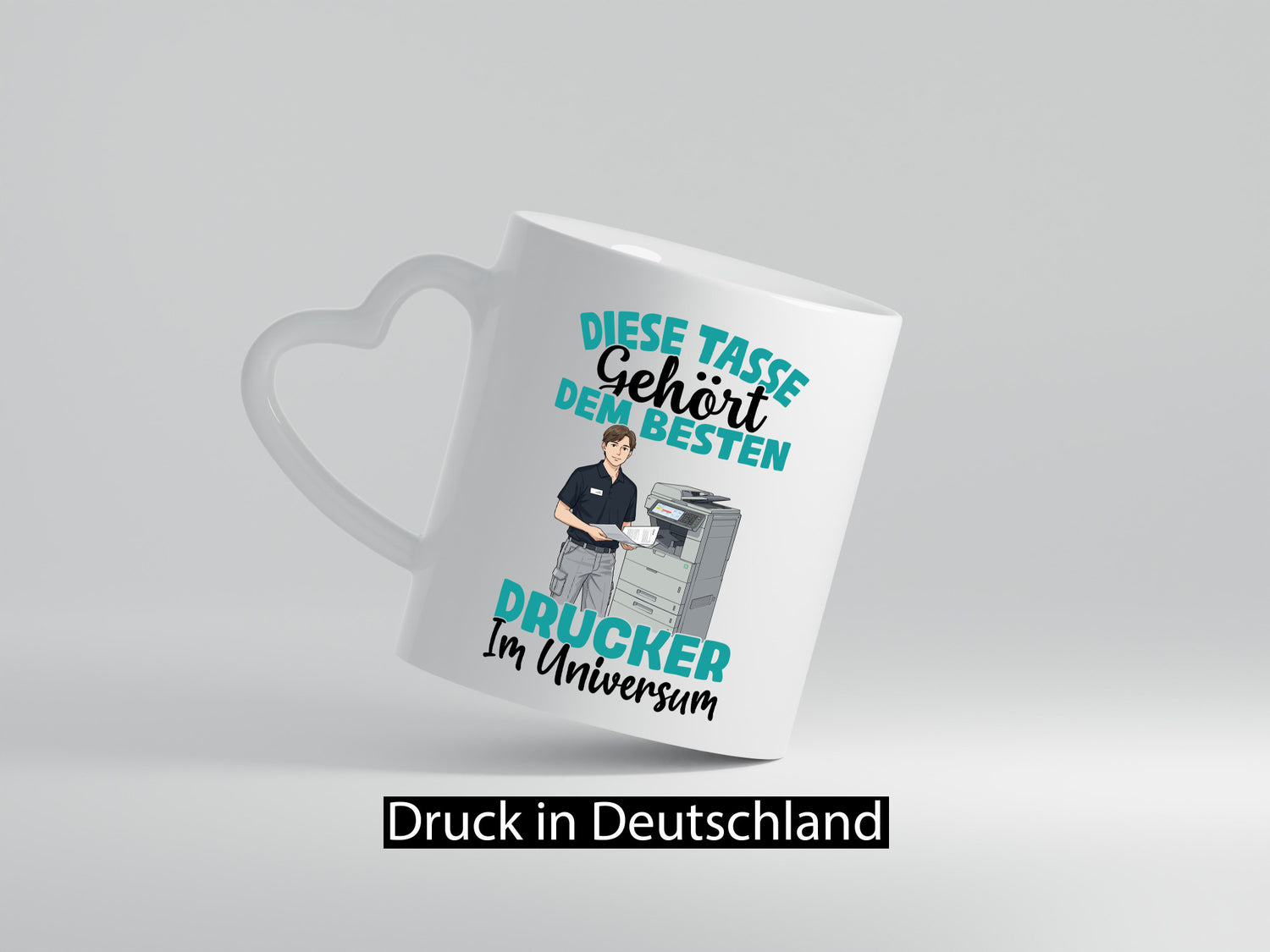 Im Universum: Drucker | Druckerei Print Medien Geschenkidee Humor Tasse