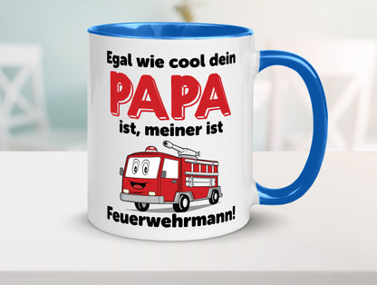 Cooler Papa | Feuerwehrmann Bester der Welt Humor Geschenkidee Tasse