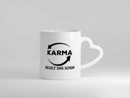 Karma regelt das lustig Humor Geschenkidee Geschenk Tasse